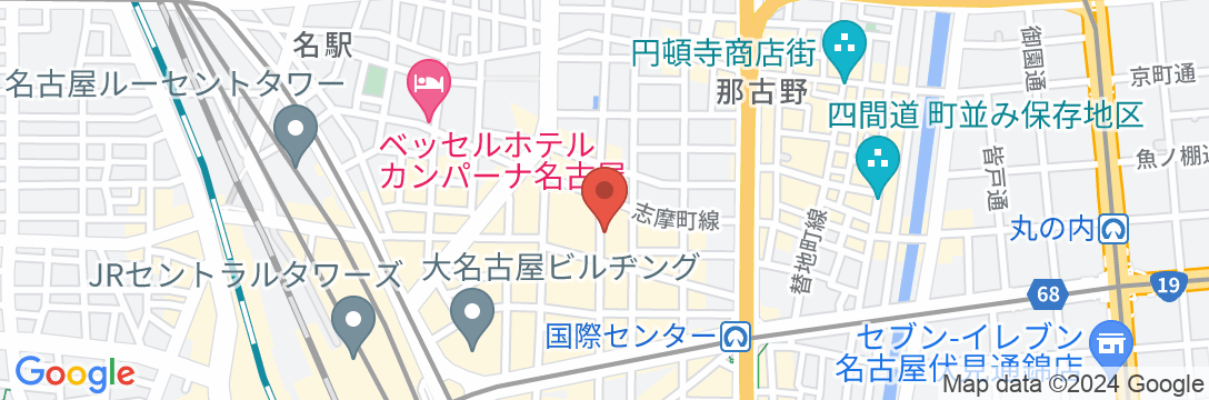 天然温泉 とろとろ美肌の湯 スーパーホテルPremier名古屋天然温泉桜通口の地図
