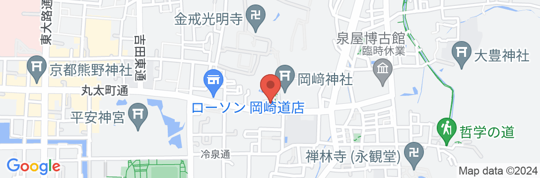 ホテルオークラ京都 岡崎別邸の地図