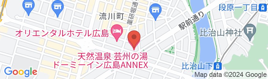 天然温泉 芸州の湯 ドーミーイン広島ANNEX(ドーミーイン・御宿野乃 ホテルズグループ)の地図