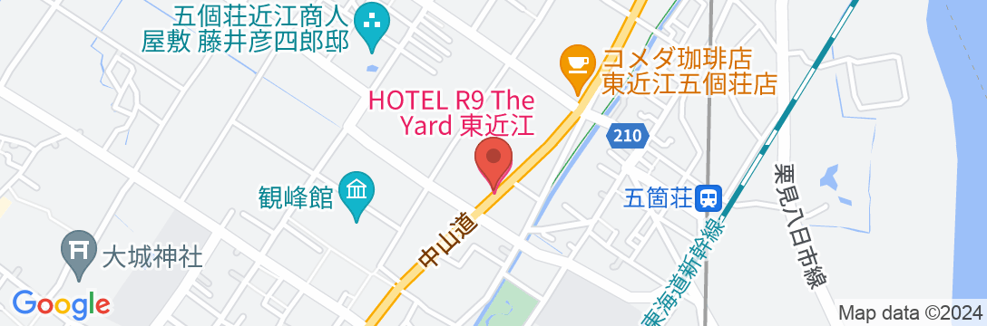 HOTEL R9 The Yard 東近江の地図
