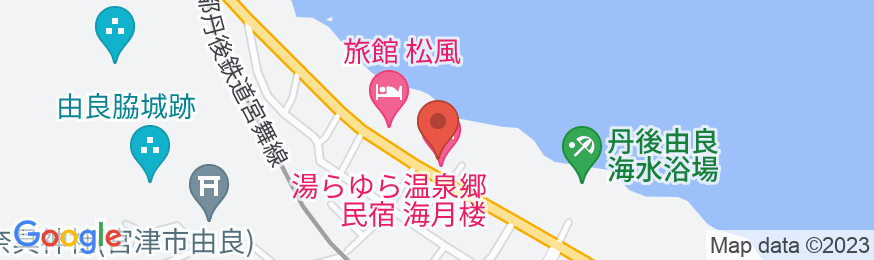 湯らゆら温泉郷 民宿 海月楼の地図