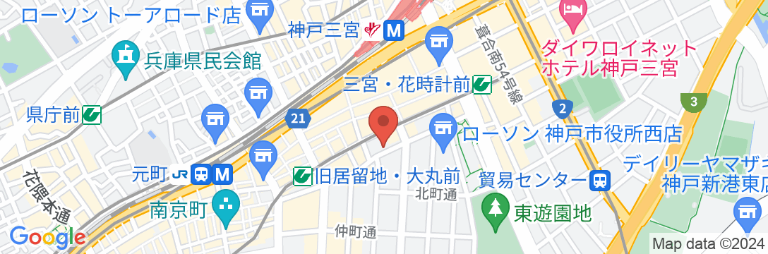 ダイワロイネットホテル神戸三宮 PREMIERの地図