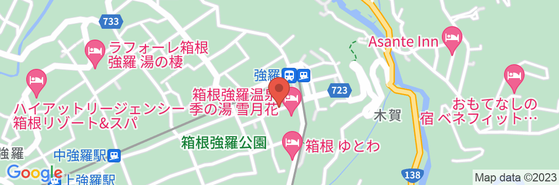 STAGIONE箱根強羅WESTの地図