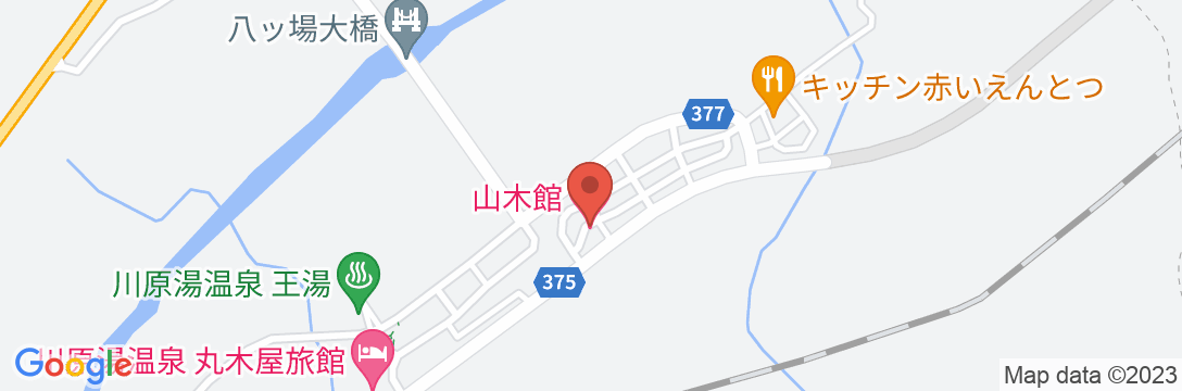 川原湯温泉 山木館の地図
