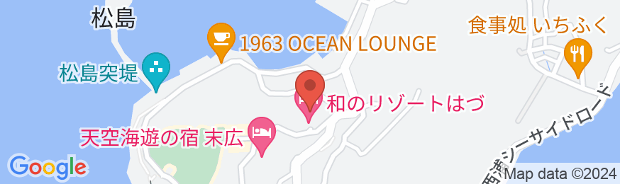 西浦温泉 和のリゾート はづの地図