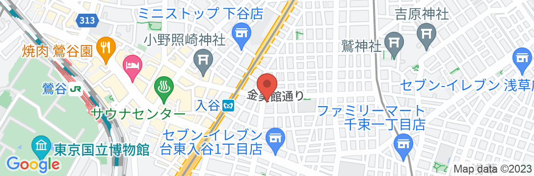 サクラクロスホテル上野入谷アネックスの地図