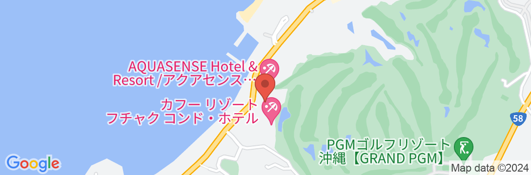 AQUASENSE Hotel & Resortの地図