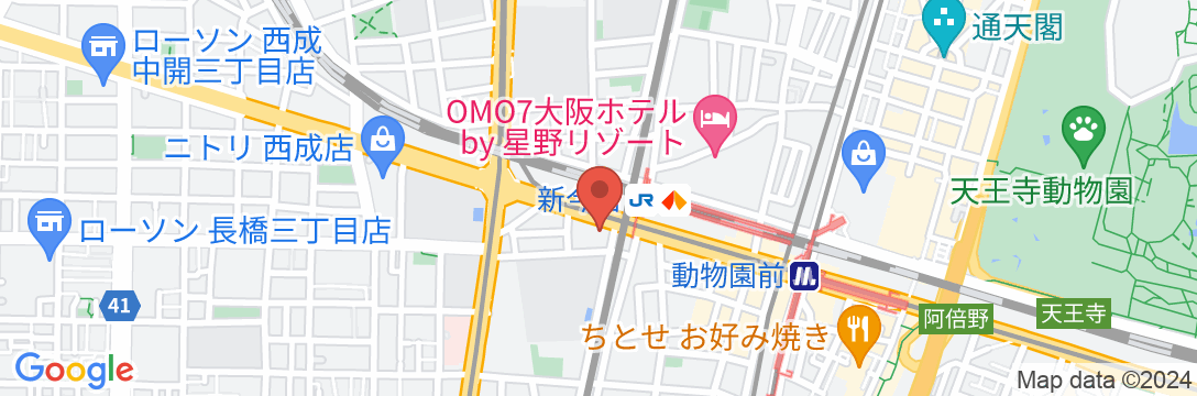 チサン スタンダード 大阪新今宮の地図