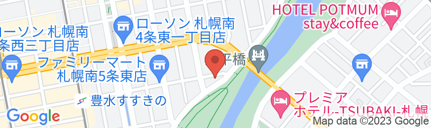 Riverside Hotel Sapporoの地図