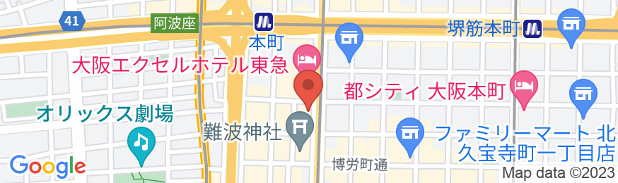 ホリデイ・インエクスプレス大阪シティセンター御堂筋の地図