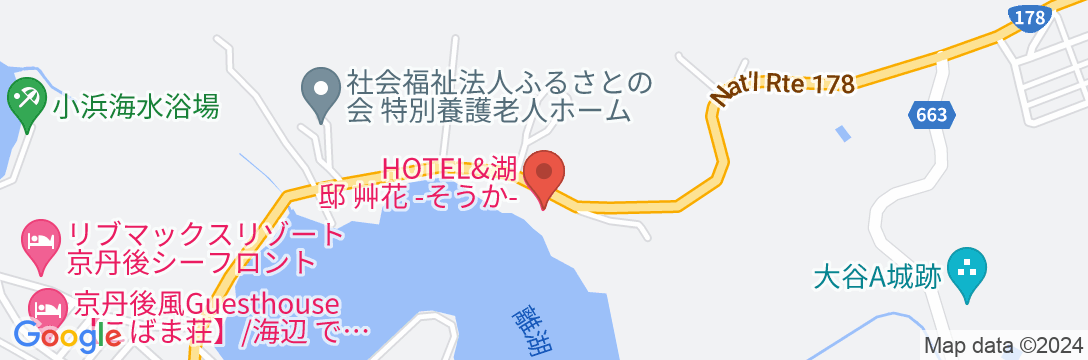 HOTEL&湖邸 艸花 -そうか-の地図