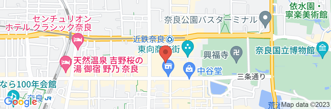 いろはグランホテル近鉄奈良駅前の地図