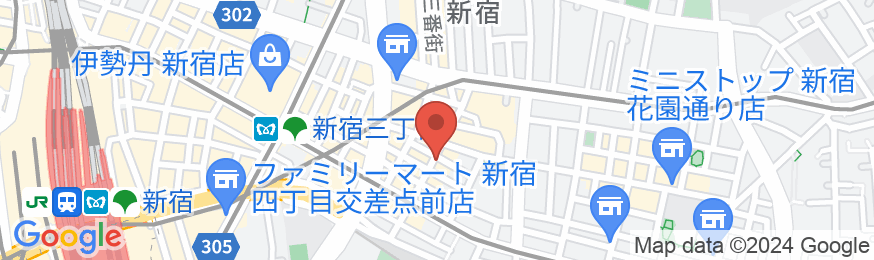 ナインアワーズウーマン新宿の地図