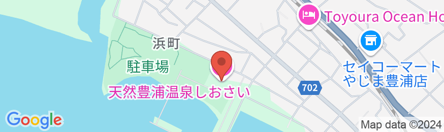 天然豊浦温泉しおさいの地図