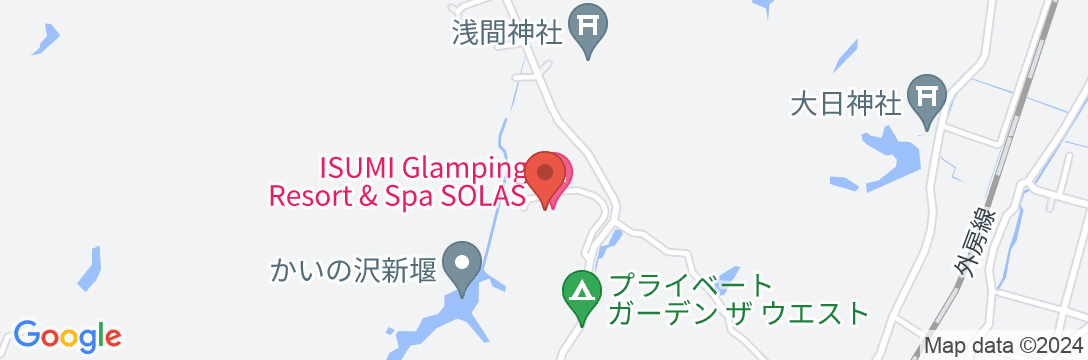 ISUMI Glamping Resort & Spa SOLASの地図