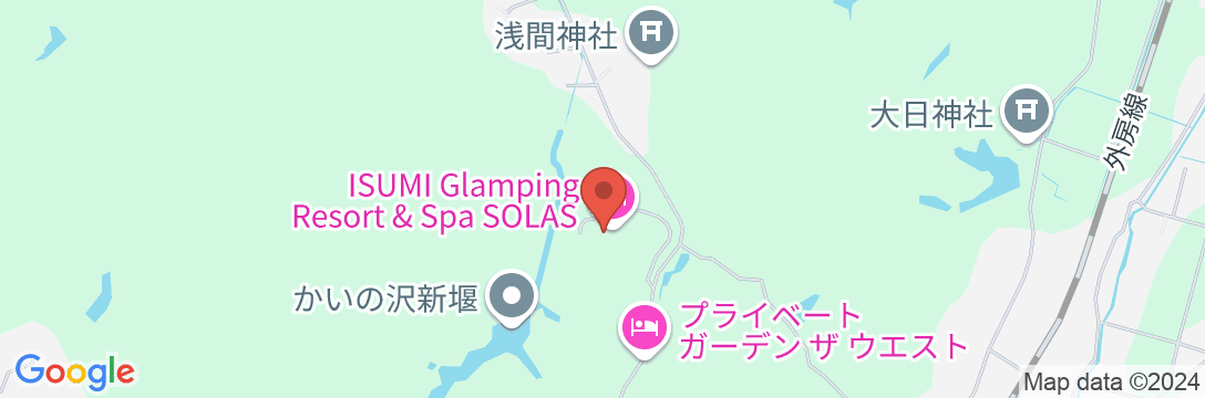 ISUMI Glamping Resort & Spa SOLASの地図