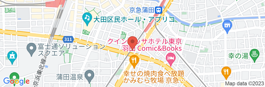 京急EXイン 京急蒲田駅前の地図