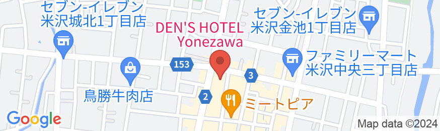 米沢エクセルホテル東急(2024年6月1日よりDEN’S HOTEL yonezawaへ変更)の地図