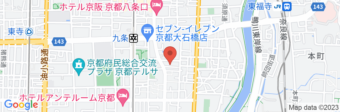 京蘭ー静竹邸の地図