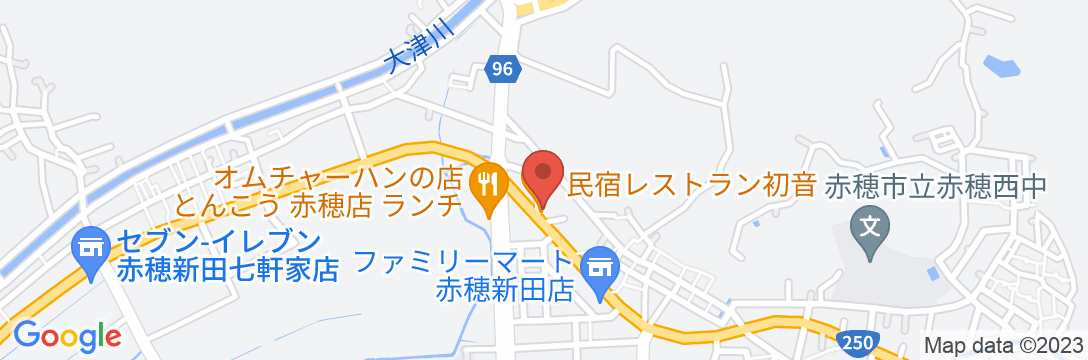 民宿レストラン 初音の地図