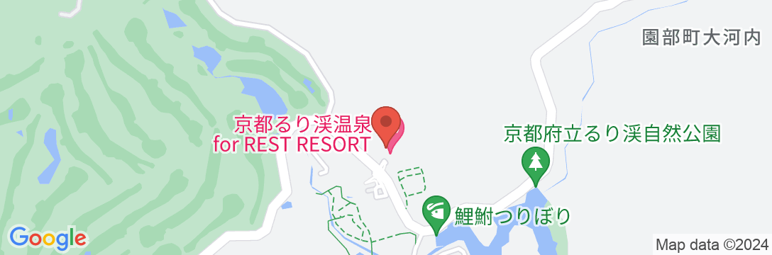GRAX PREMIUM CAMP RESORT 京都 るり渓の地図