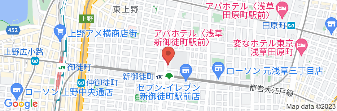 アパホテル〈浅草 新御徒町駅前〉の地図