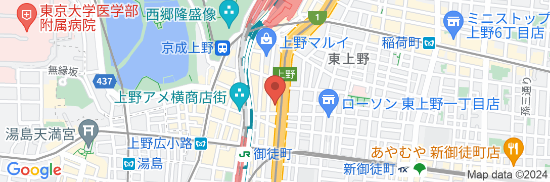 アパホテル〈上野駅南〉の地図