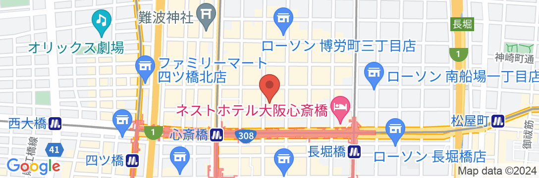 KOKO HOTEL 大阪心斎橋の地図