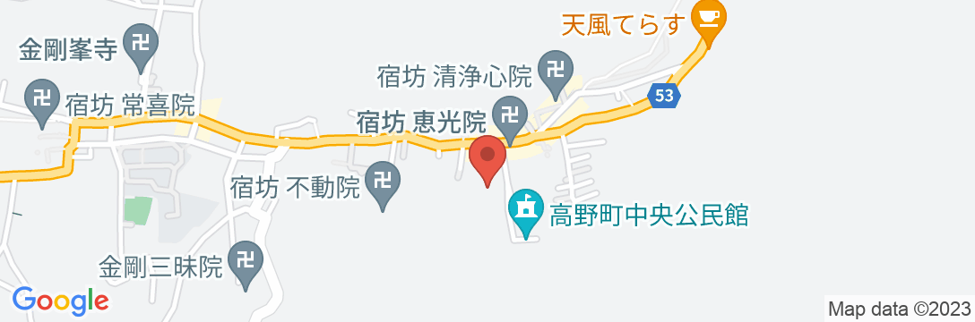 高野山 宿坊 大明王院の地図