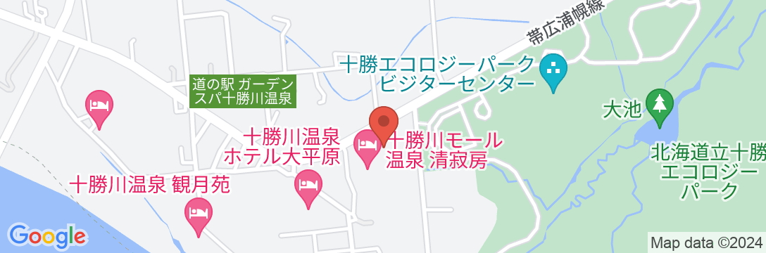 十勝川モール温泉 清寂房の地図
