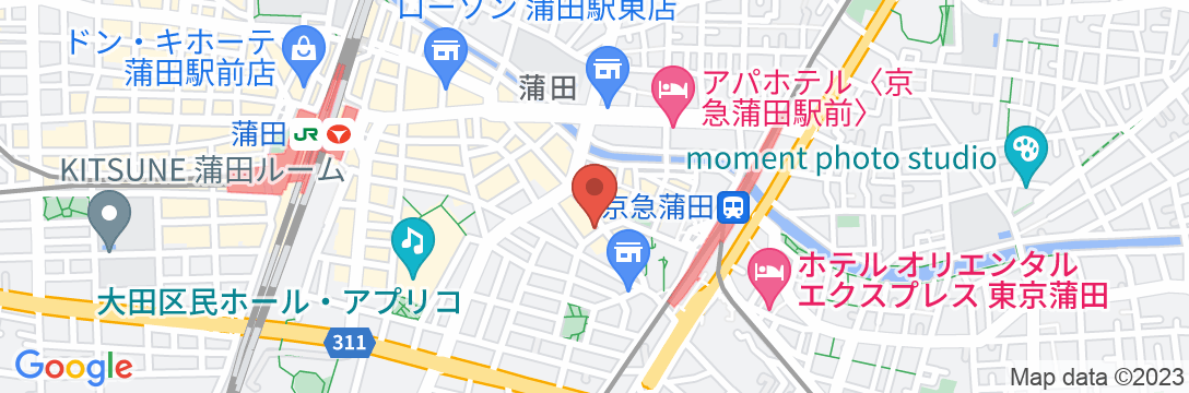ホテルリブマックス蒲田駅前の地図