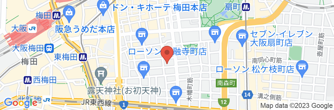 Minn東梅田の地図