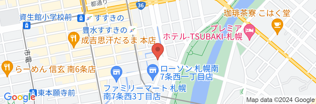 ホテル・アンドルームス札幌すすきのの地図