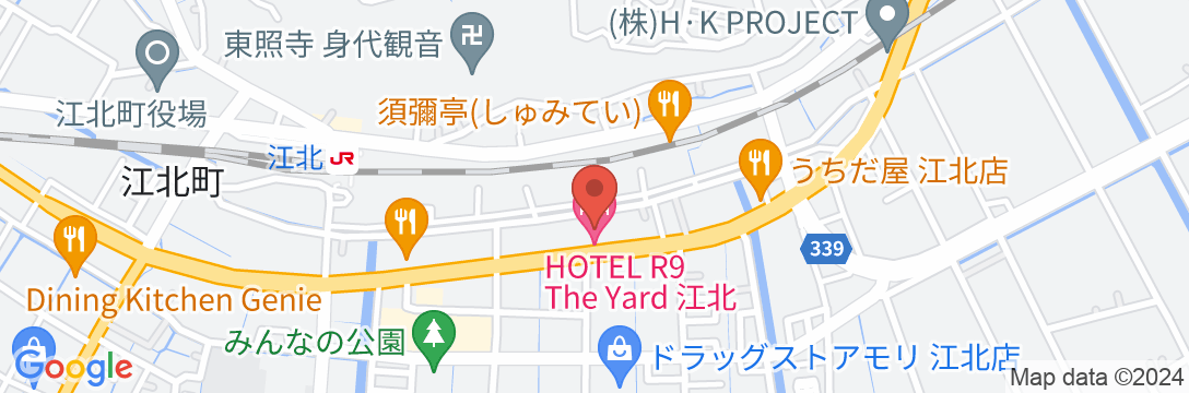 HOTEL R9 The Yard 江北の地図