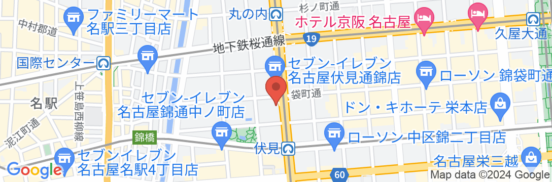 変なホテルエクスプレス名古屋 伏見駅前の地図