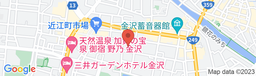 THE HOTEL SANRAKU KANAZAWA(ザ ホテル山楽 金沢)の地図