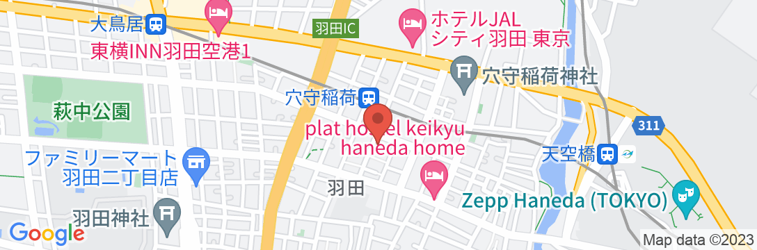 アパホテル〈羽田 穴守稲荷駅前〉の地図