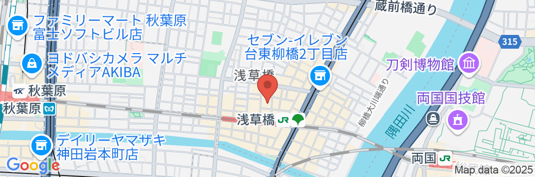 アパホテル〈浅草橋駅前〉の地図