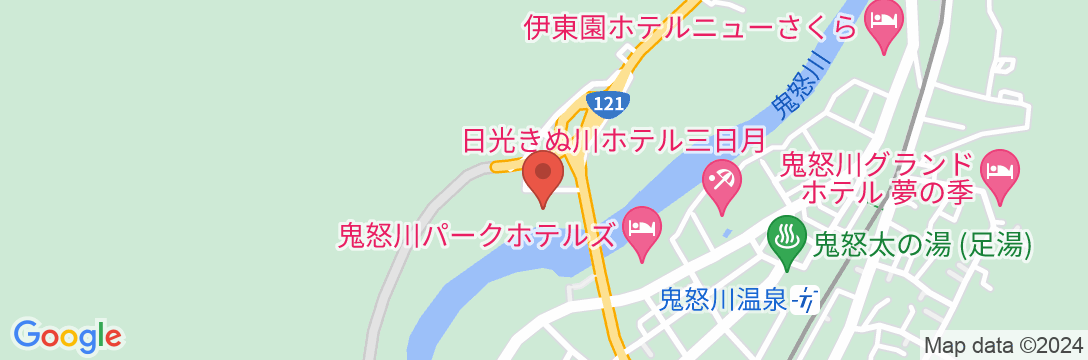 源泉かけ流しの宿 鬼怒川温泉 ホテルニューおおるりの地図
