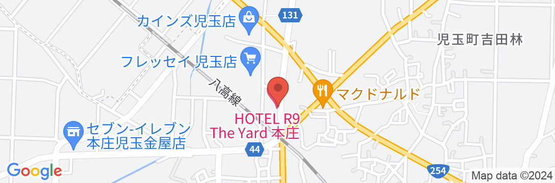 HOTEL R9 The Yard 本庄の地図