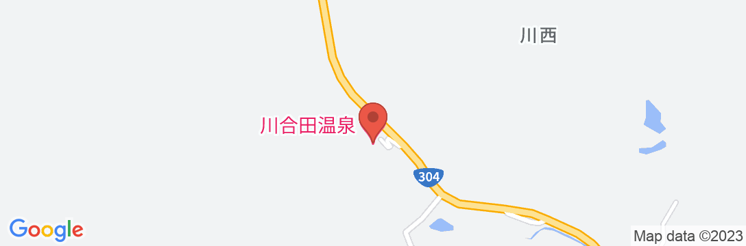川合田温泉 山田家の地図