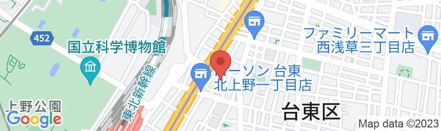 ヒロマスホテル 上野の地図