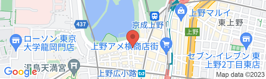 bnb+上野公園前の地図