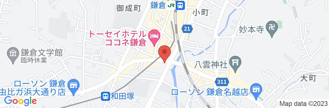 plat hostel keikyu kamakura waveの地図