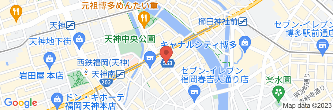THE HOTELS HAKATA 春重 新館の地図