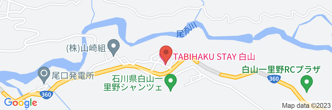 TABIHAKU STAY 白山の地図
