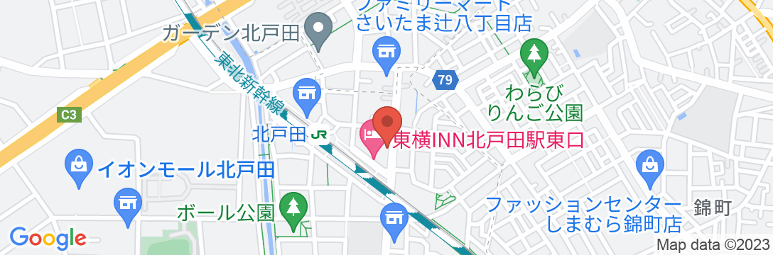 東横INN北戸田駅東口の地図