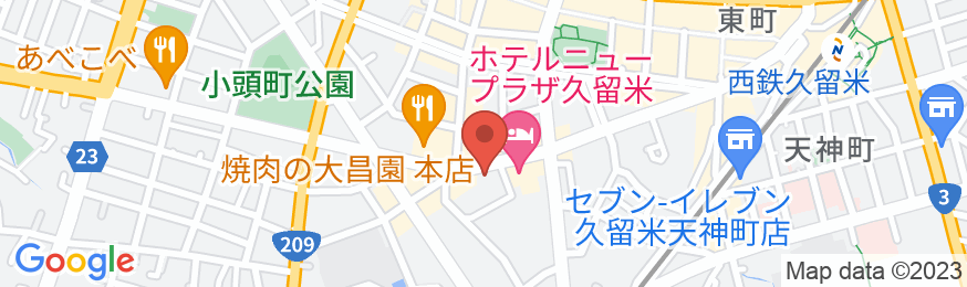 ホテル久留米ヒルズ(旧:ホテルセントラルイン)(BBHホテルグループ)の地図