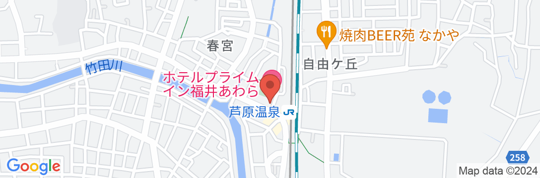 ホテルプライムイン福井あわらの地図