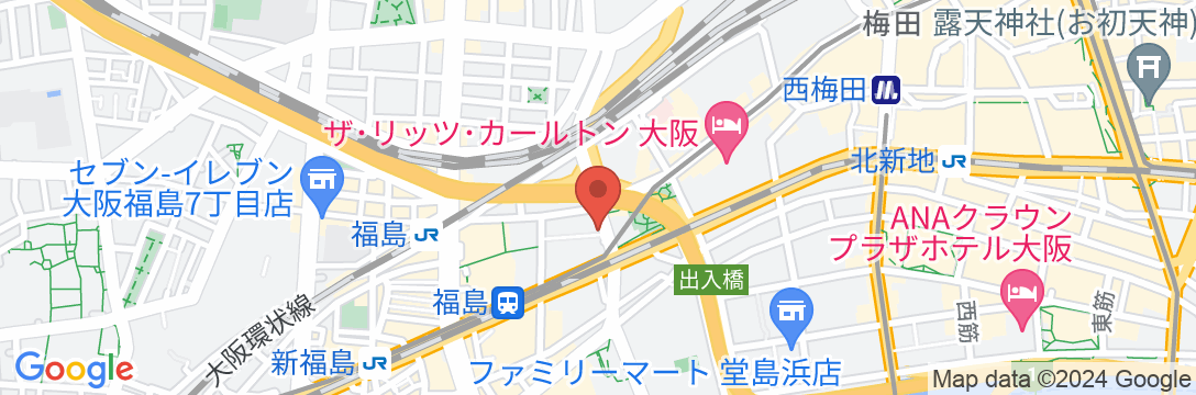 ファーストキャビン西梅田の地図